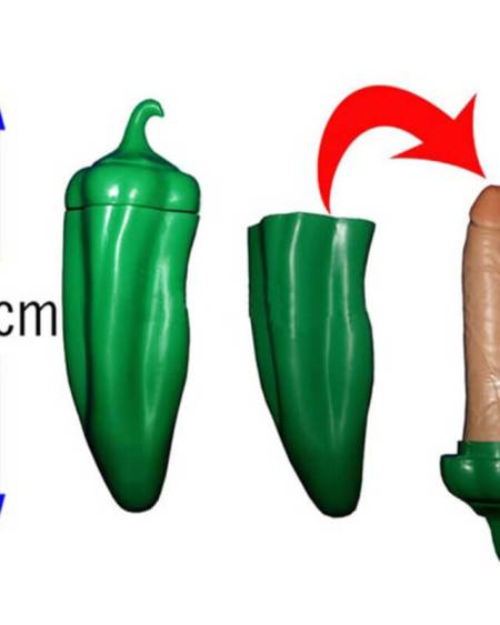 Pimento verde com surpresa de penis
