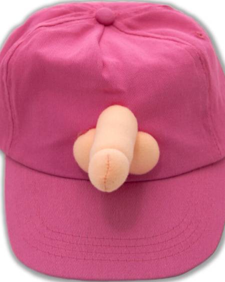 Gorra fucsia com pénis rosa