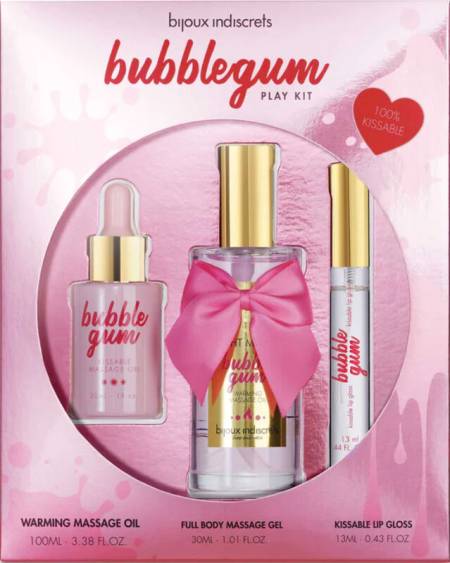 Bubblegum Play Kit com Óleo Gel e Brilho de Lábios