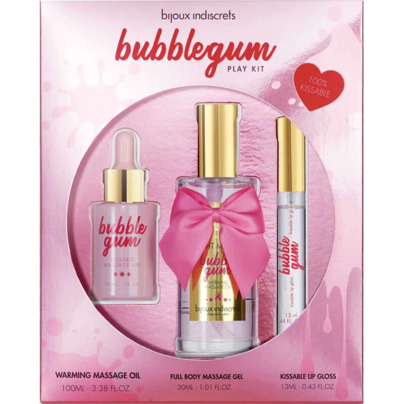 Bubblegum Play Kit com Óleo Gel e Brilho de Lábios