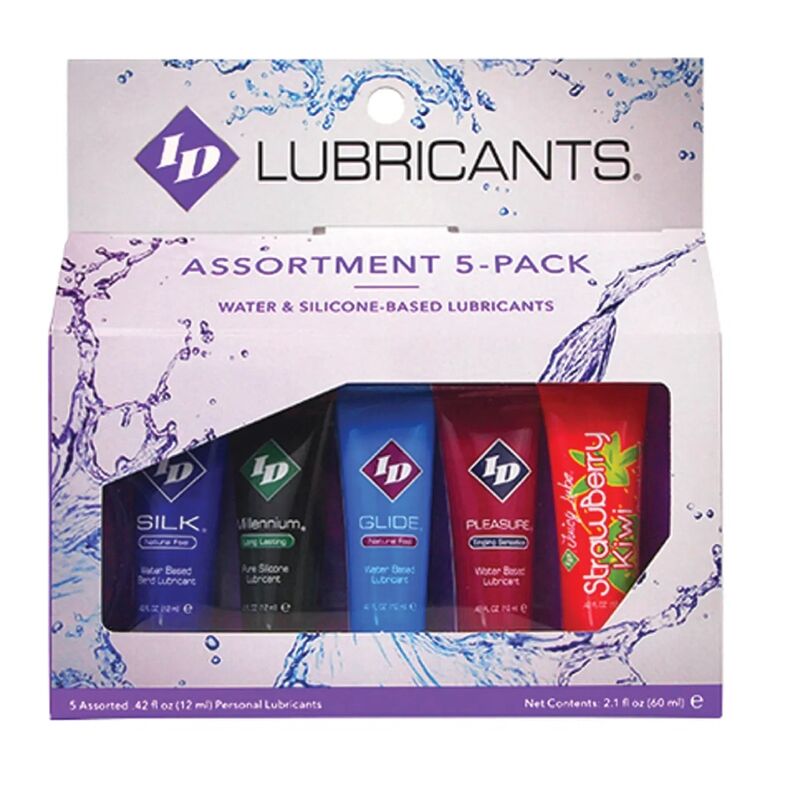 ID Juicy Lube Surtido 5x Lubrificante Tube Pack 12 ml