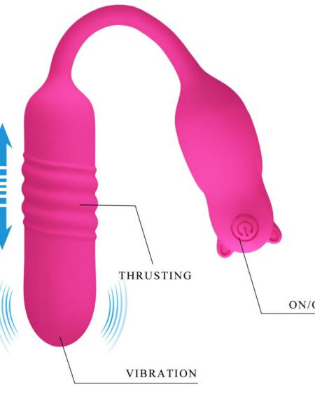 Bala vibradora de silicone rosa da Pretty Love
