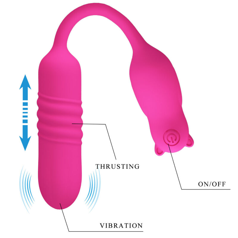Bala vibradora de silicone rosa da Pretty Love