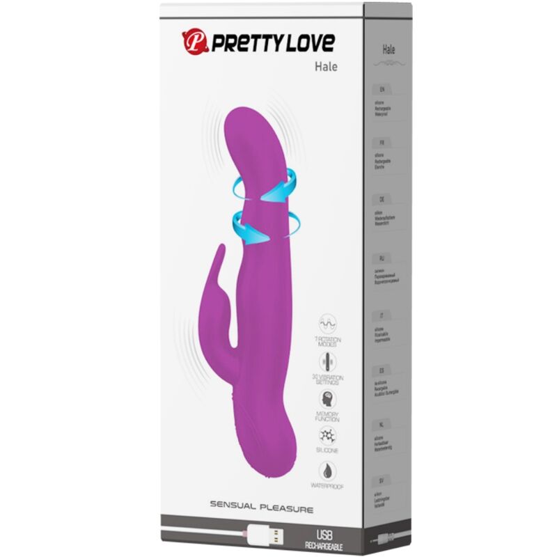 Masajeador Pretty Love Hale Rotador Lila em silicone de alta qualidade