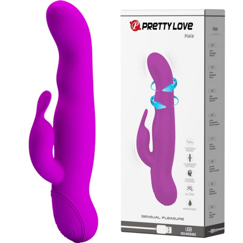 Masajeador Pretty Love Hale Rotador Lila em silicone de alta qualidade