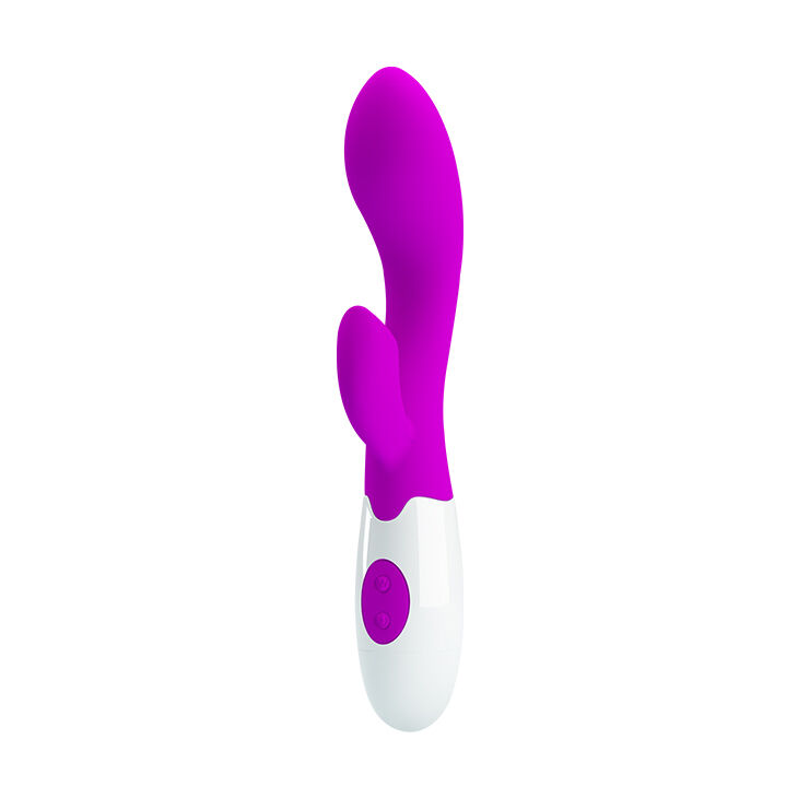 Vibrador Pretty Love Flirtation em verde e branco para estimulação intensa.