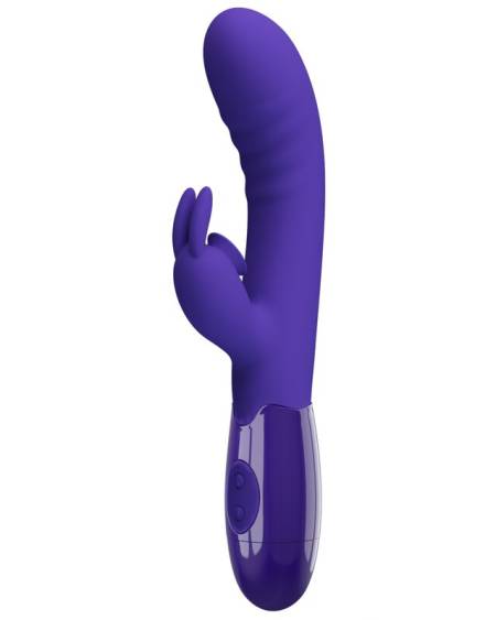 Vibrador rabbit Cerberus Youth da Pretty Love na cor violeta