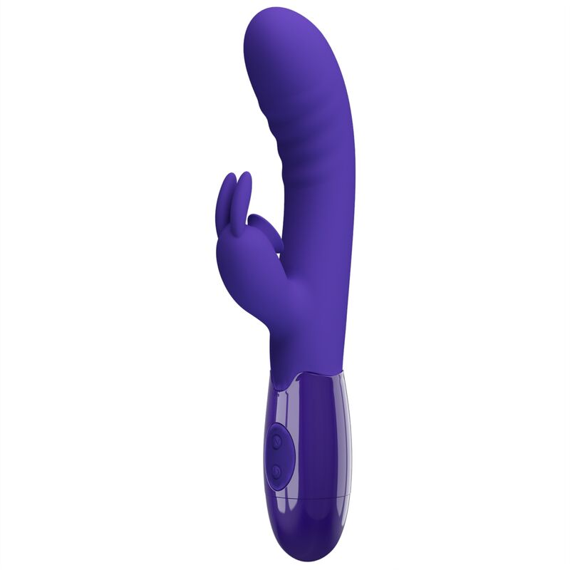 Vibrador rabbit Cerberus Youth da Pretty Love na cor violeta