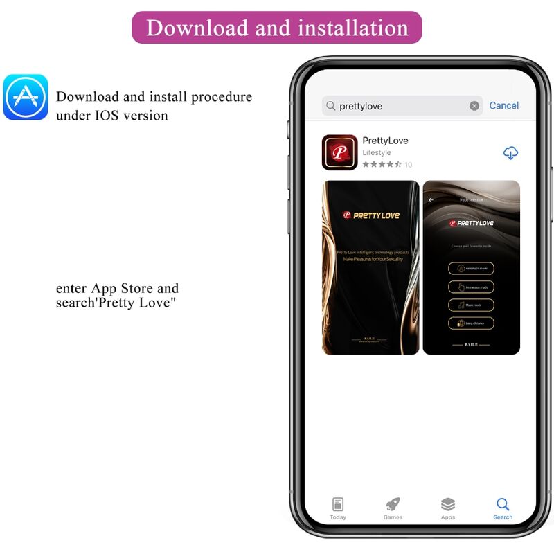 PRETTY LOVE - CATALINA HUEVO VIBRADOR RECARGABLE ROSA APP GRATUITA