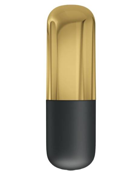 Bala vibrador recarregável dourado