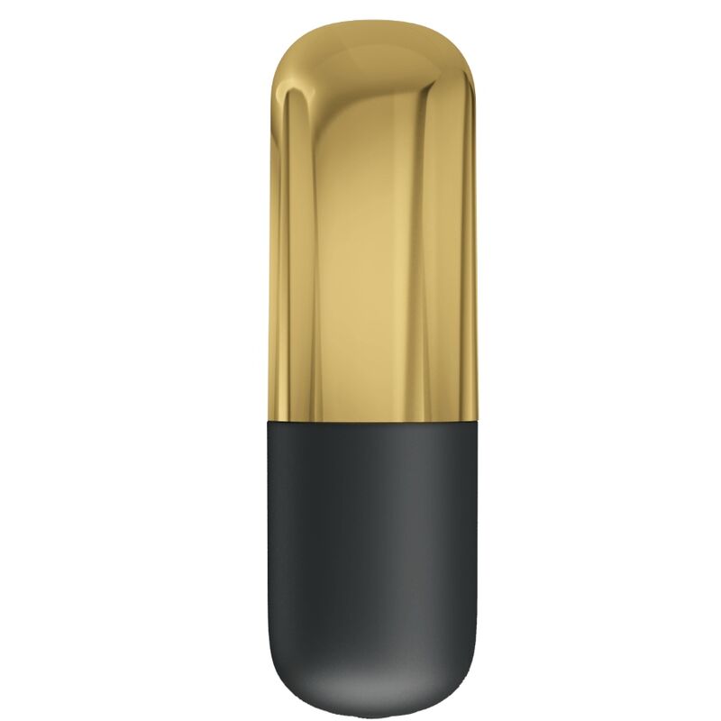 Bala vibrador recarregável dourado