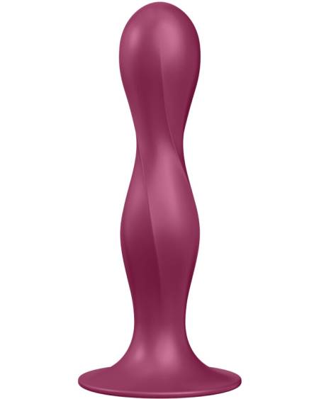 Dildo Double Ball-R Satisfyer em silicone granate