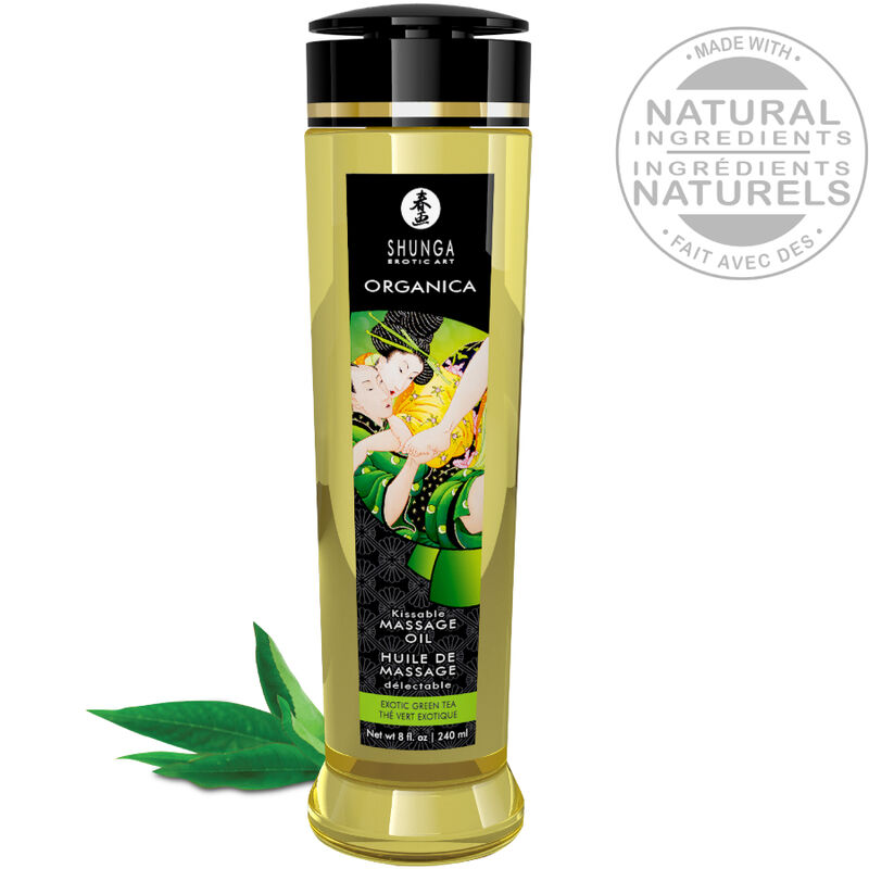 Embalagem do óleo de massagem orgânico chá verde