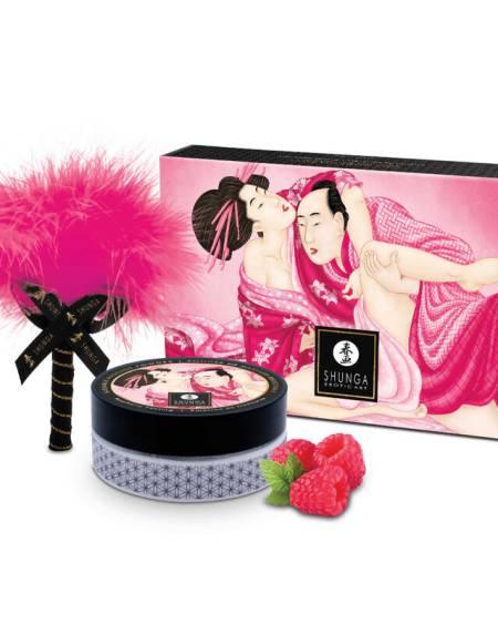 SHUNGA - KIT POLVOS DE MASAJE COMESTIBLE FRAMBUESA