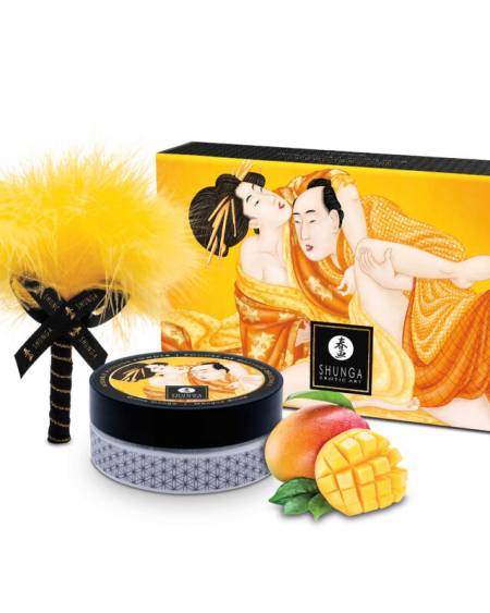 SHUNGA - KIT POLVOS DE MASAJE COMESTIBLE MANGO