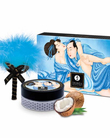 SHUNGA - KIT POLVOS DE MASAJE COMESTIBLE COCO