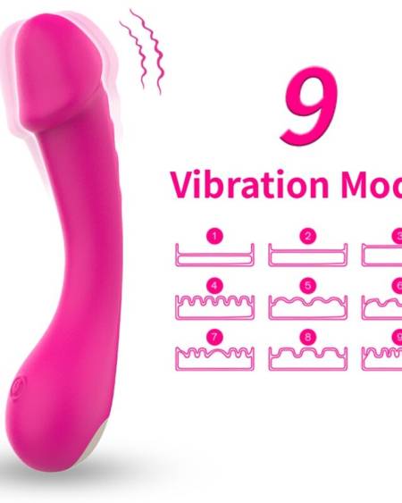 Dildo vibrador ARMONY curvo e flexível para estimulação do ponto G