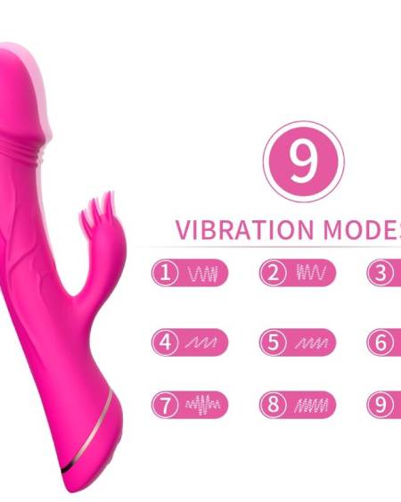 Vibrador coelho ARMONY curvo, recarregável por USB e com motores independentes