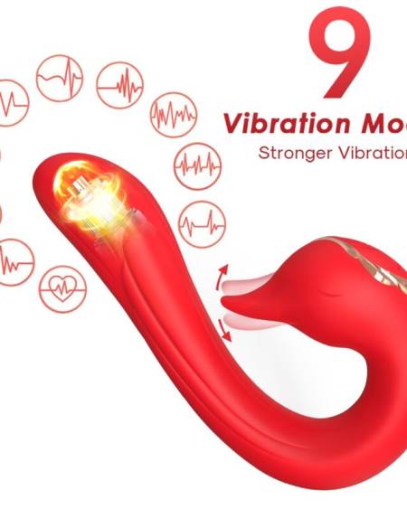 Vibrador multiposição Delfim da ARMONY na cor vermelha