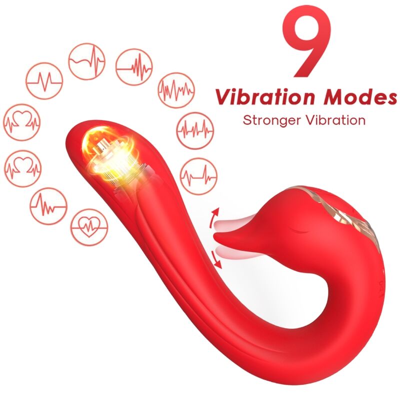 Vibrador multiposição Delfim da ARMONY na cor vermelha