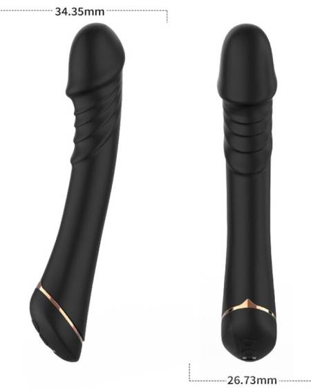 Dildo vibrador silicone preto ARMONY