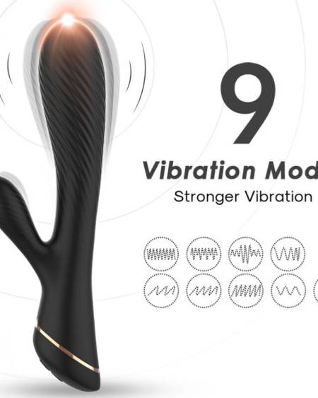Vibrador Rabbit ARMONY em silicone preto