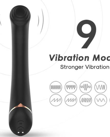 Vibrador Cabeça Plana Silicone Preto ARMONY