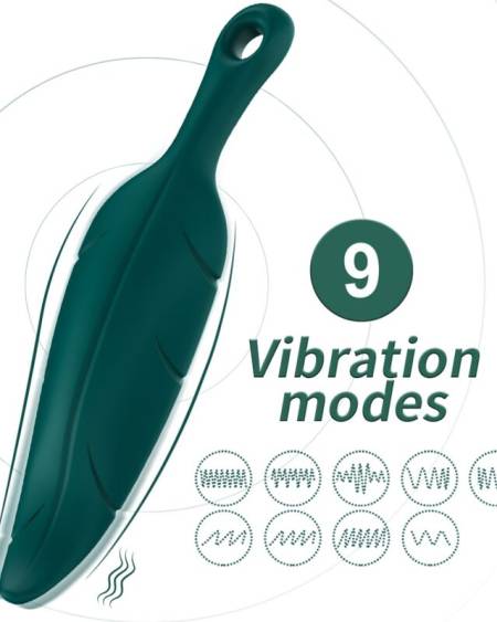 Estimulador e vibrador ARMONY em forma de folha verde
