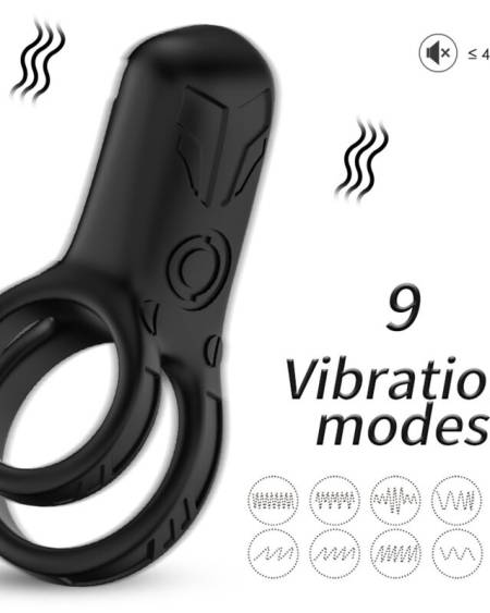 Anel vibrador duplo da ARMONY em silicone médico premium