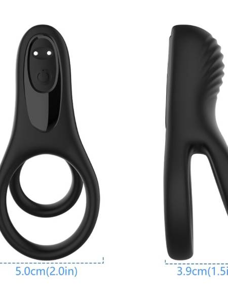 ARMONY - DOBLE ANILLO VIBRADOR NEGRO