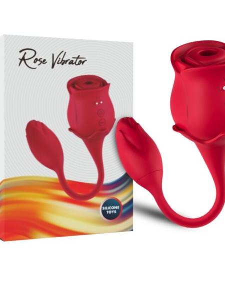 ARMONY - ROSA SUCCIONADOR DE CLÍTORIS & VIBRADOR 10 MODOS ROJO