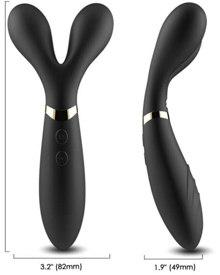 ARMONY - Y-WAND MASAJEADOR & VIBRADOR CABEZA DOBLE NEGRO