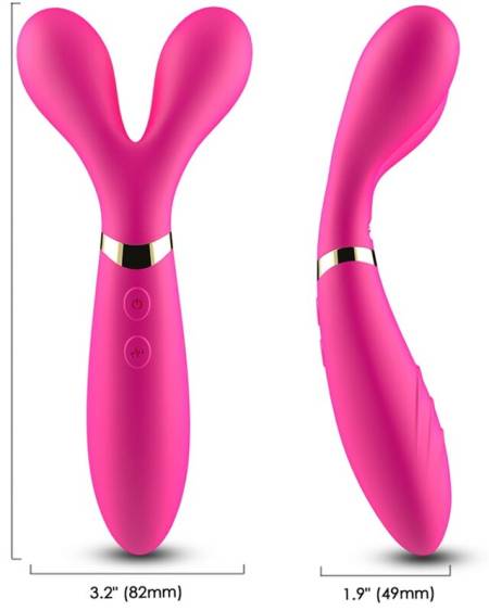 ARMONY - Y-WAND MASAJEADOR & VIBRADOR CABEZA DOBLE FUCSIA