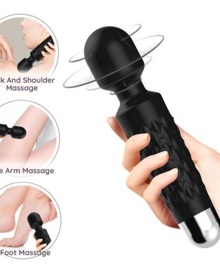 ARMONY - POSTMAN MASAJEADOR & VIBRADOR CABEZA FLEXIBLE NEGRO