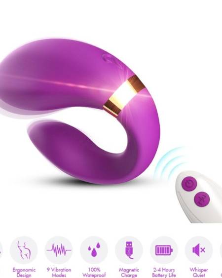 ARMONY - CRESCENT VIBRADOR PAREJA CONTROL REMOTO VIOLETA