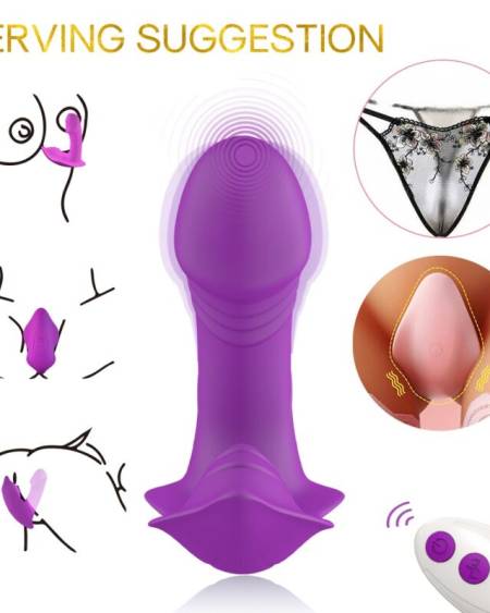 Vibrador introduzível Whistle com controle remoto na cor violeta