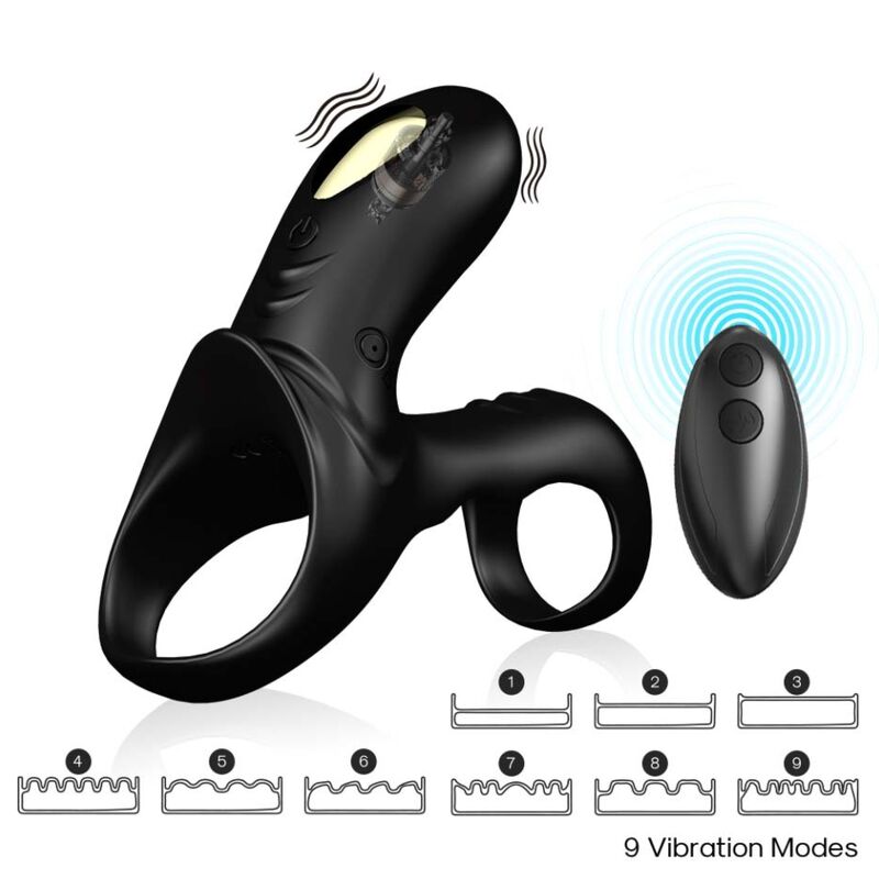 Anel Duplo Vibrador Casal Preto ARMONY