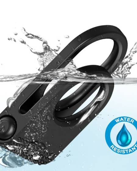 Anel Duplo Vibrador Casais ARMONY em silicone médico preto
