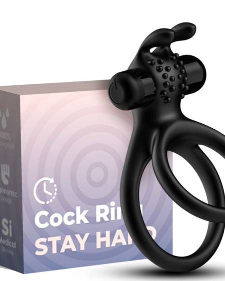 Anel duplo vibrador para casal ARMONY na cor preta