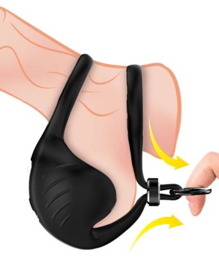Manta Anel Vibrador Testículos Preto ARMONY