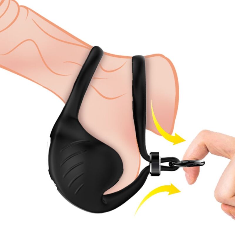Manta Anel Vibrador Testículos Preto ARMONY