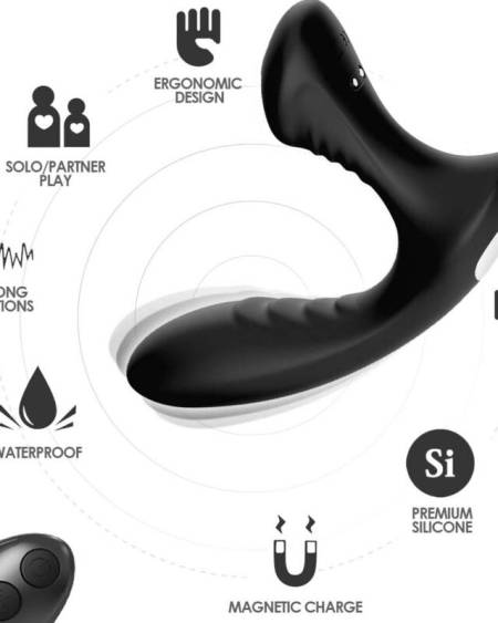 ARMONY - STORM VIBRADOR ANAL PROSTATA & PLUG CONTROL REMOTO NEGRO