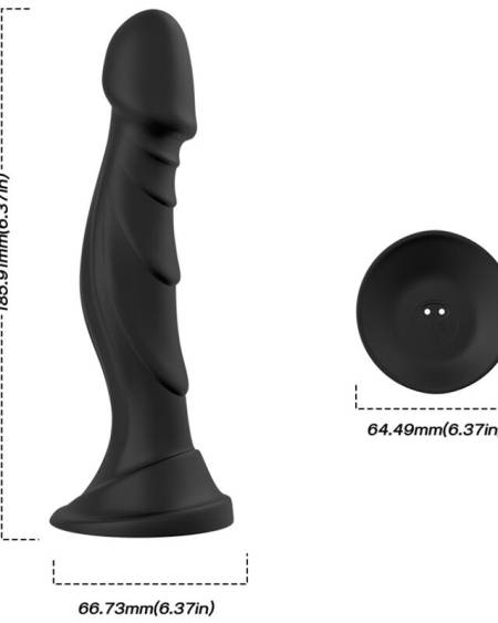 ARMONY - DILDO VIBRADOR & PLUG ANAL CONTROL REMOTO NEGRO