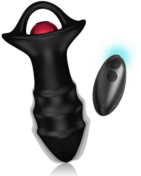 Vibrador com plug anal ARMONY Kylin controle remoto preto