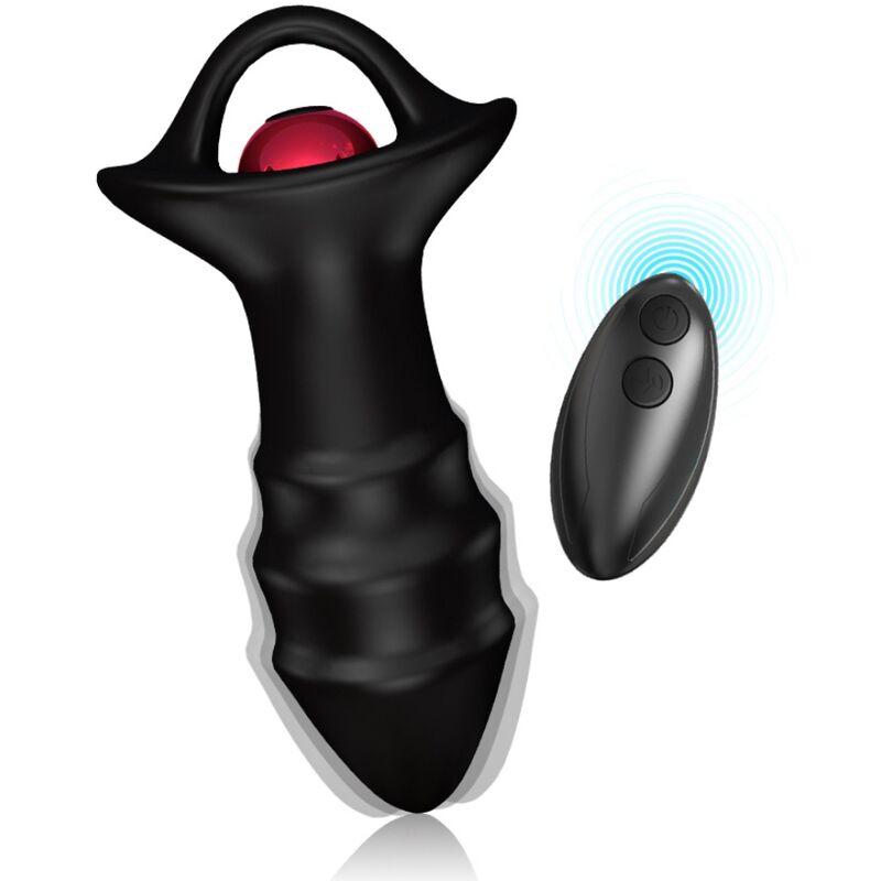 Vibrador com plug anal ARMONY Kylin controle remoto preto