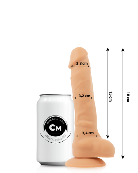 COCK MILLER - DILDO REALÍSTICO SILICONA DENSITY ARTICULABLE NATURAL 18 CM