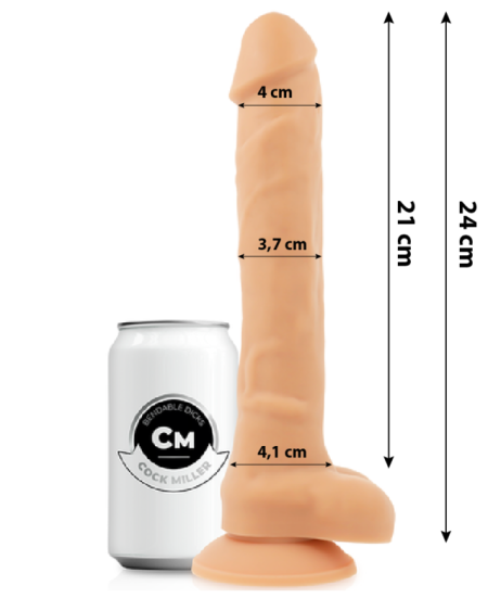 COCK MILLER - DILDO REALÍSTICO SILICONA DENSITY ARTICULABLE 24 CM