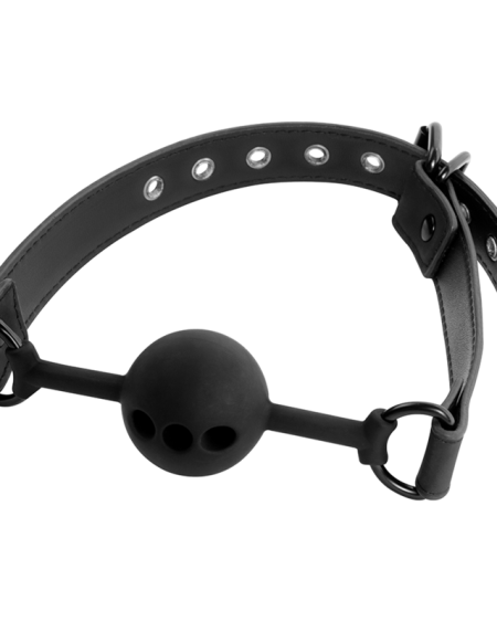 FETISH SUBMISSIVE BONDAGE - MORDAZA DE BOLA DE SILICONA TRANSPIRABLE