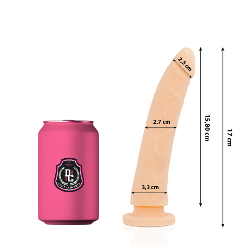 Dildo realista DELTACLUB em silicone de grau médico