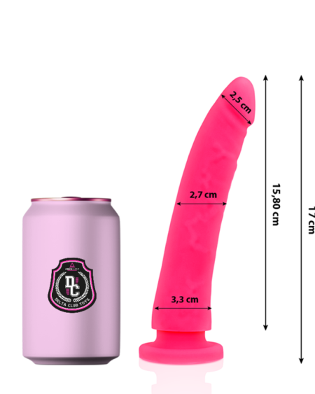 DELTA CLUB - DILDO REALISTA ROSA SILICONA MEDICA 17 CM -O- 3 CM